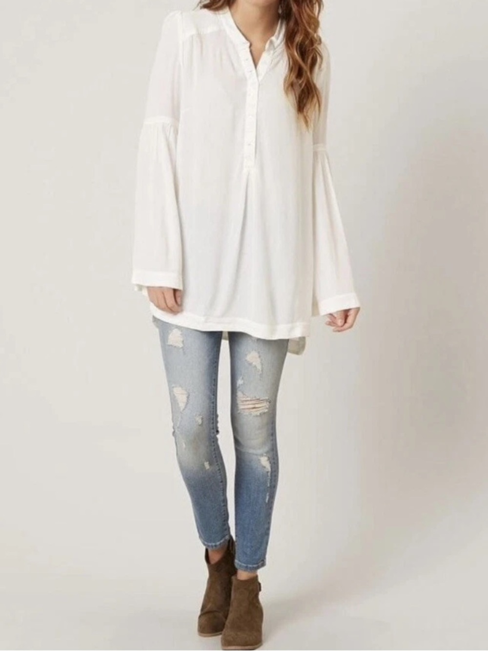 Free people White Tunic Top - Picture 3 of 4